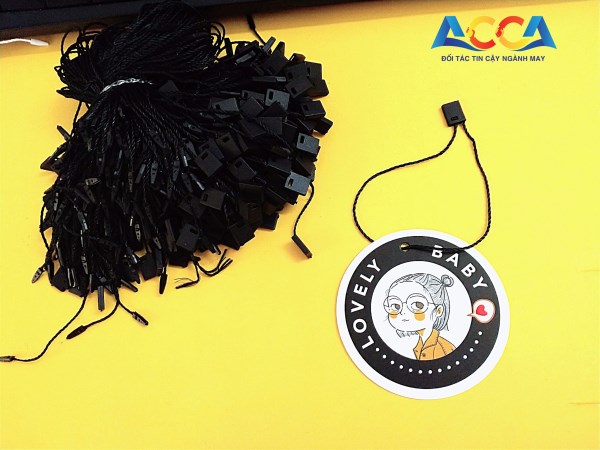 Dây treo đen - Nhãn Mác Quần áo ACCA - Xưởng In Nhãn Mác Quần áo ACCA
